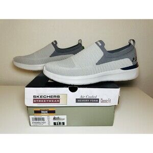 SKECHERS‎ Lattimore Carlow Light Gray Slip-On Shoes Men's SIZE 11.5